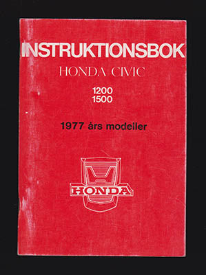 Instruktionsbok Honda Civic