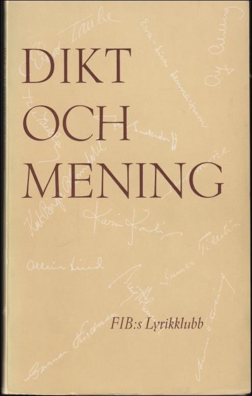 Stig Carlson : Dikt och mening