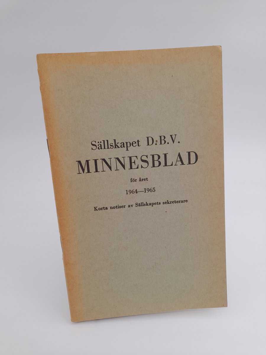 Sällskapet DBV minnesblad : 1964-65