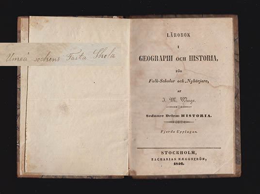 I. M. Winge : Lärobok i Geographi och historia