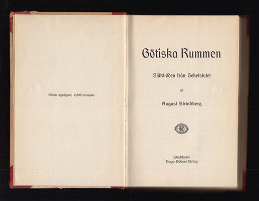 August Strindberg : Götiska rummen