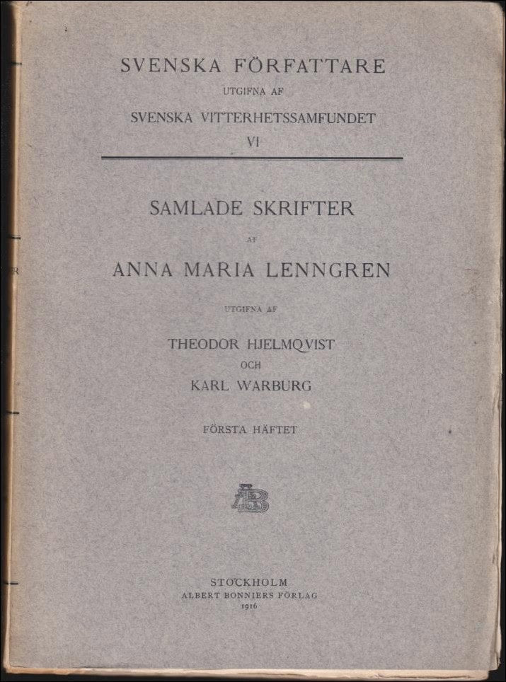 Anna Maria Lenngren : Samlade skrifter