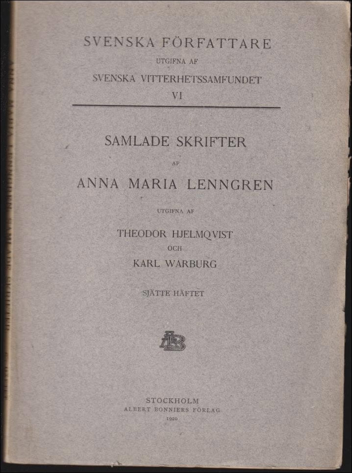 Anna Maria Lenngren : Samlade skrifter