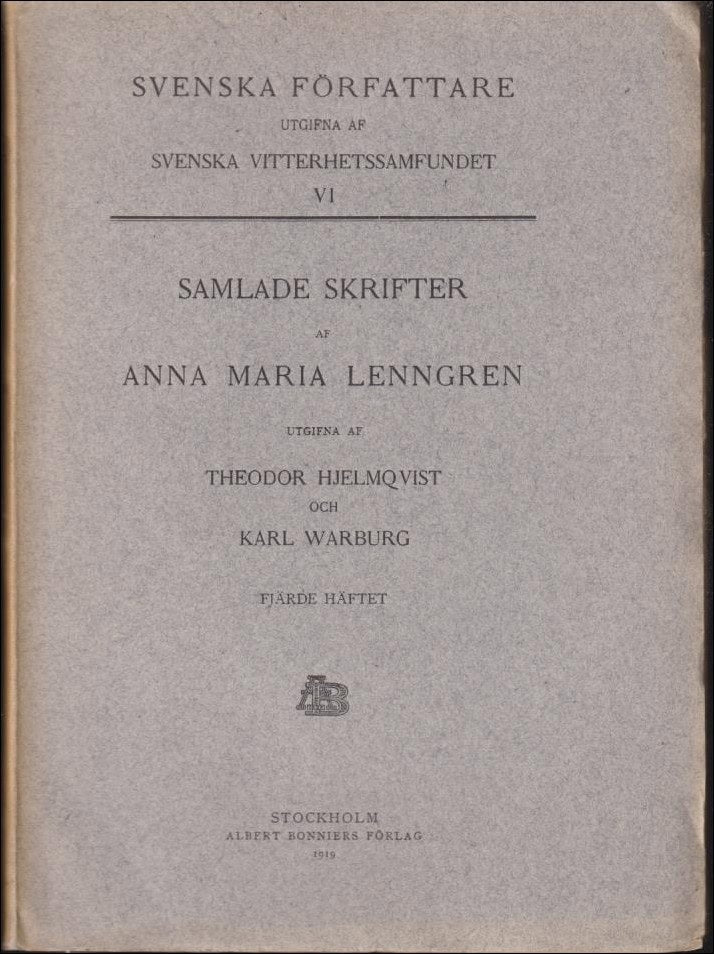 Anna Maria Lenngren : Samlade skrifter