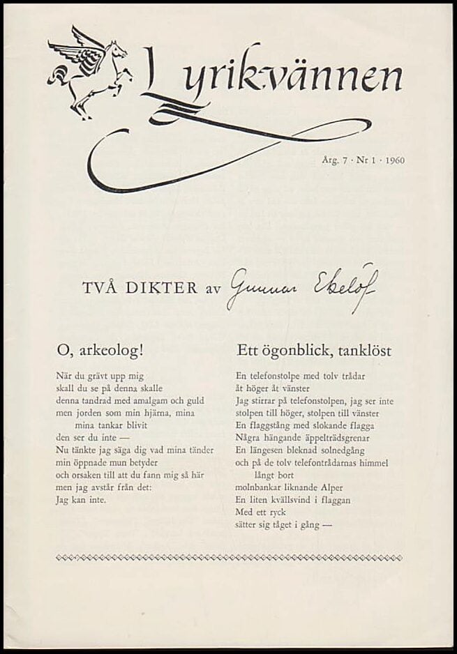 Lyrikvännen : 1960 / 1