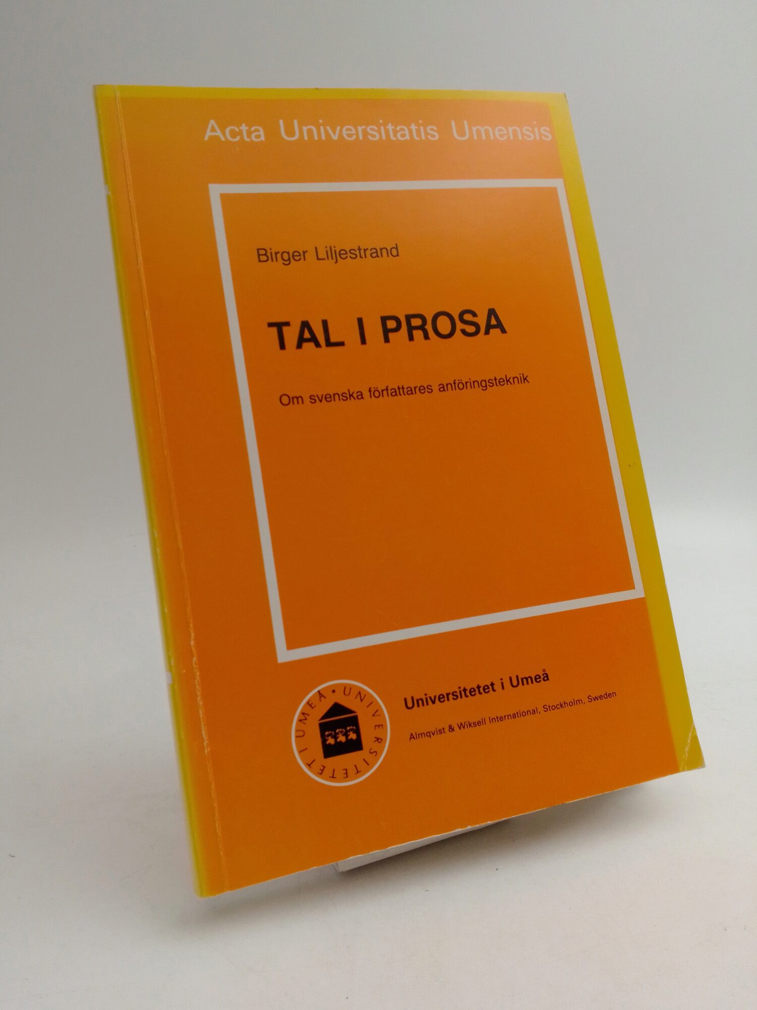 Birger Liljestrand : Tal i prosa