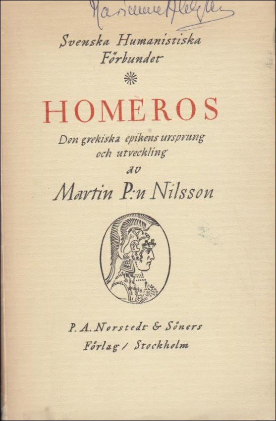 Martin P:n Nilsson : Homeros