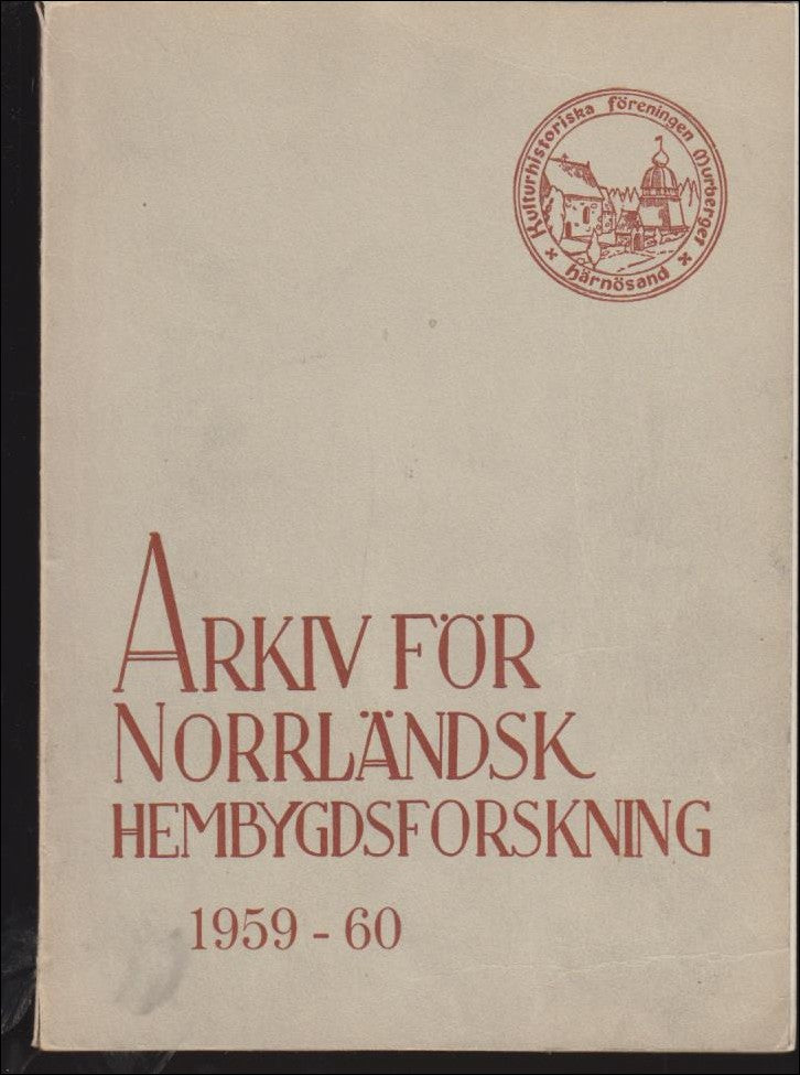 Bo Hellman : Arkiv för norrländsk hembygdsforskning 1959