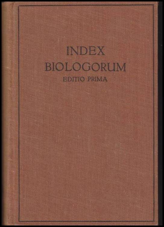 G. Chr. Hirsch : Index Biologorum
