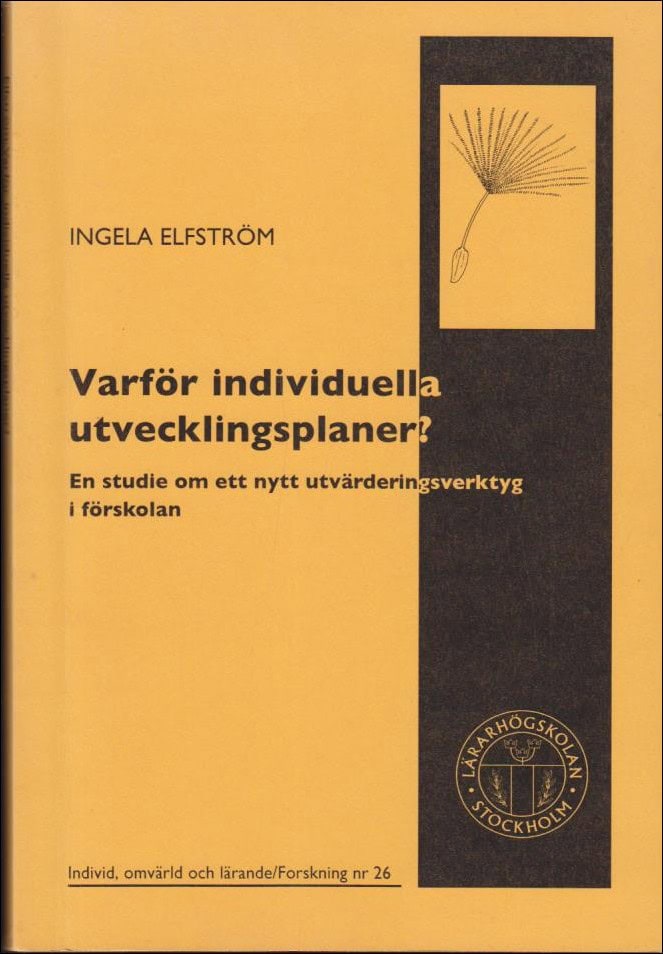 Ingela Elfström : Varför individuella utvecklingsplaner?