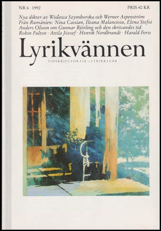 Lyrikvännen : 1992 / 6