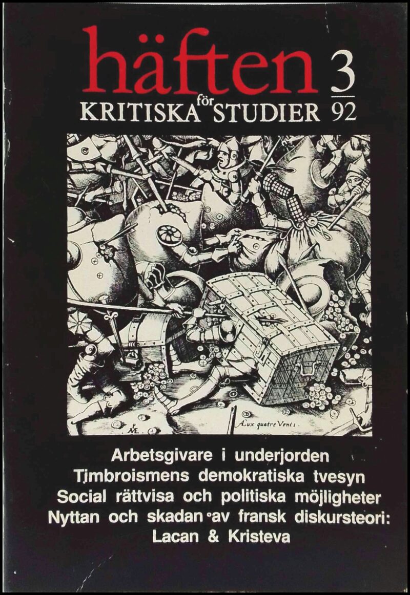 Häften för kritiska studier : 1992 / 3