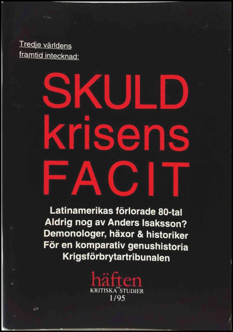Häften för kritiska studier : 1995 / 1