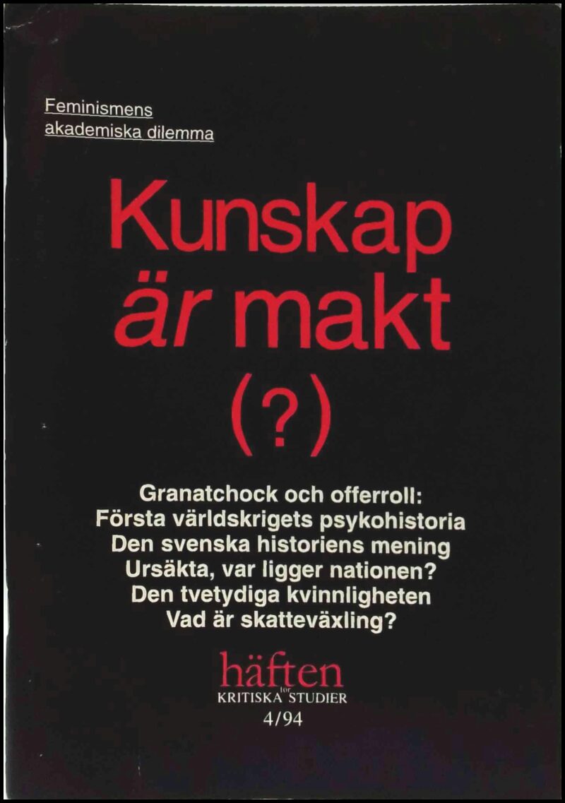Häften för kritiska studier : 1994 / 4