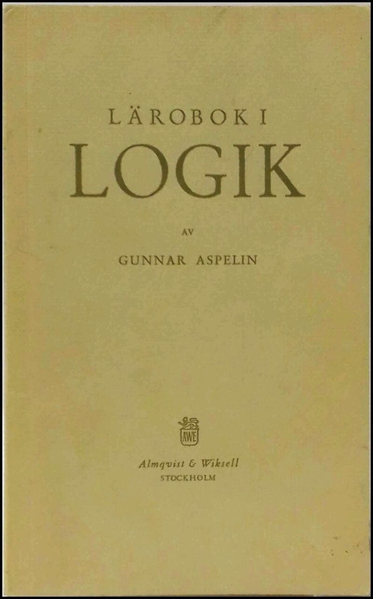 Gunnar Aspelin : Lärobok i logik