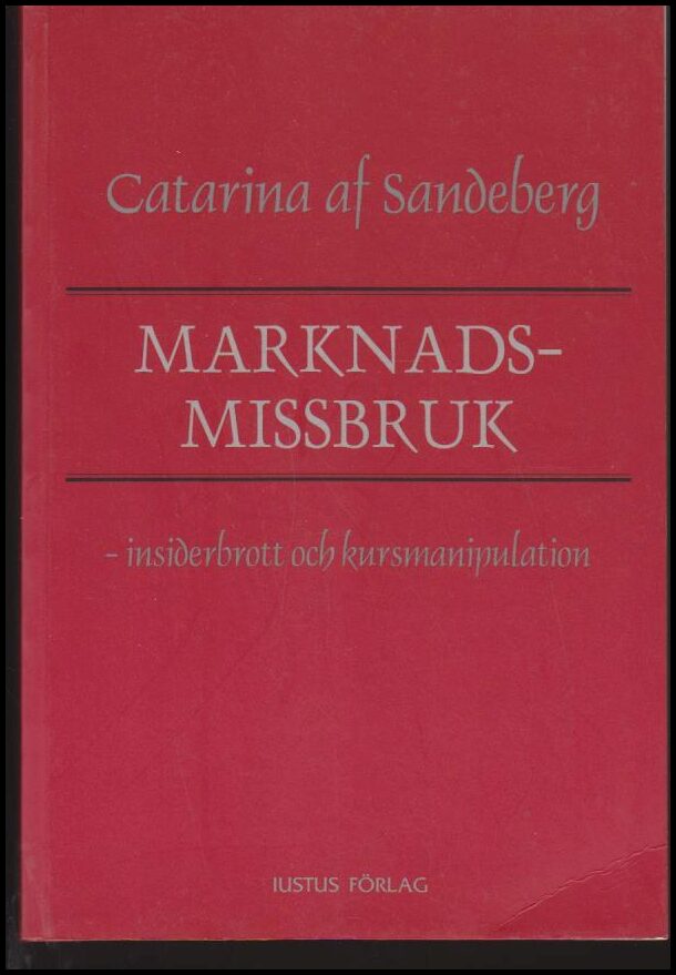 Catarina af Sandeberg : Marknadsmissbruk