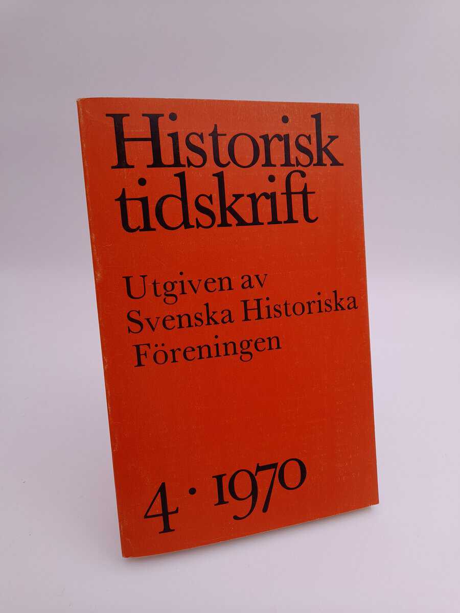 Historisk tidskrift : 1970/4