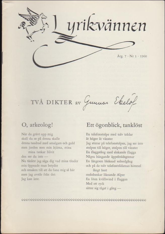Lyrikvännen : 1960 / 1