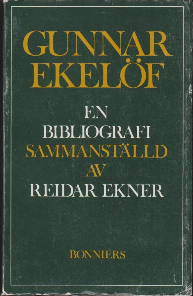 Reidar Ekner : Gunnar Ekelöf