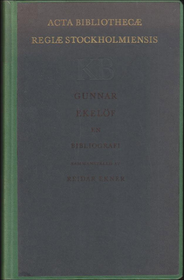 Reidar Ekner : Gunnar Ekelöf