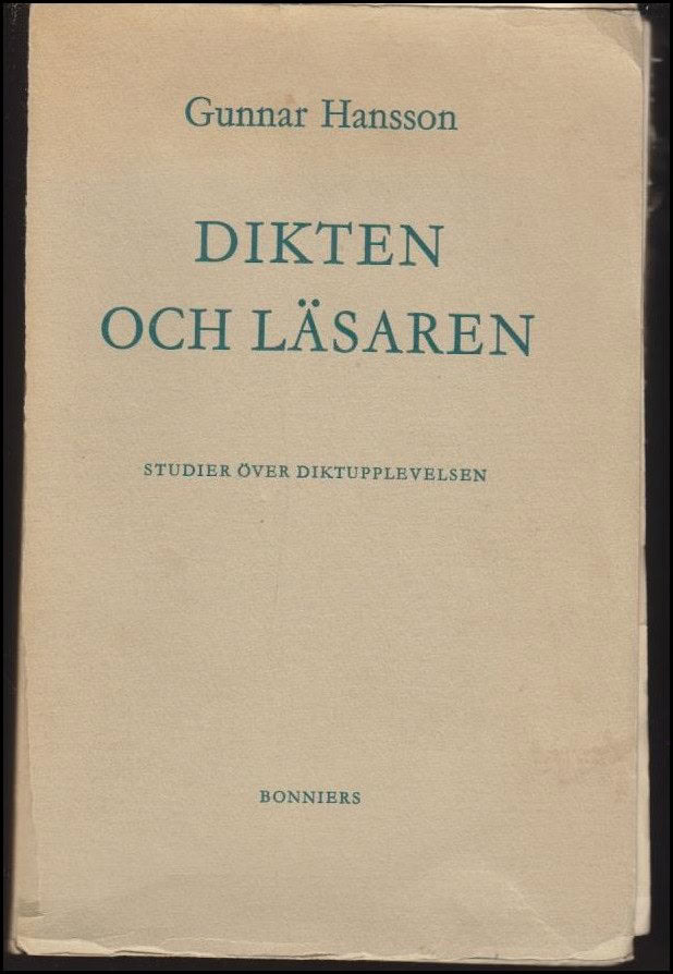 Gunnar Hansson : Dikten och läsaren