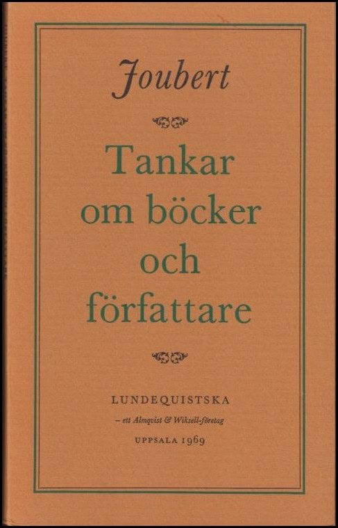 Joubert : Tankar om böcker och författare