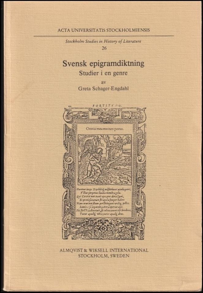 Greta Schager-Engdahl : Svensk epigramdiktning