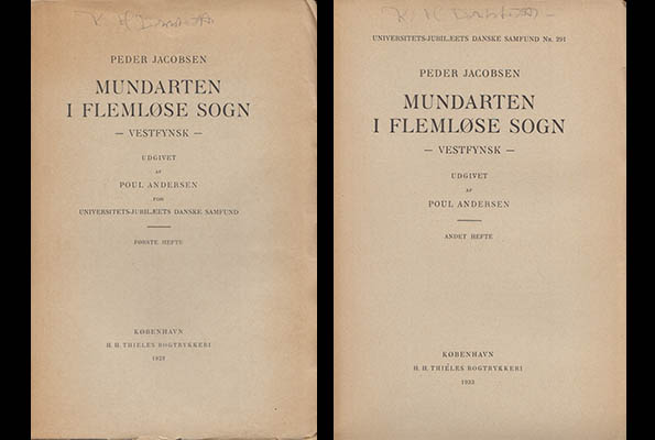 Peder Jacobsen : Mundarten i Flemløse Sogn