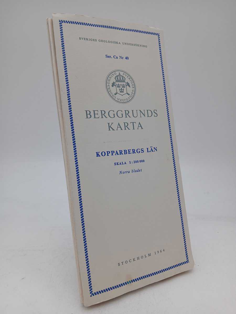 Sven Hjelmqvist : Berggrundskarta över Kopparbergs län