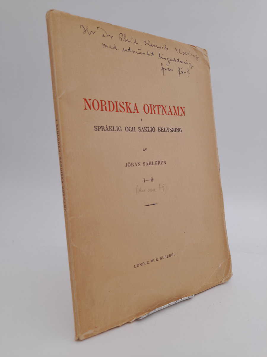 Jöran Sahlgren : Nordiska ortnamn
