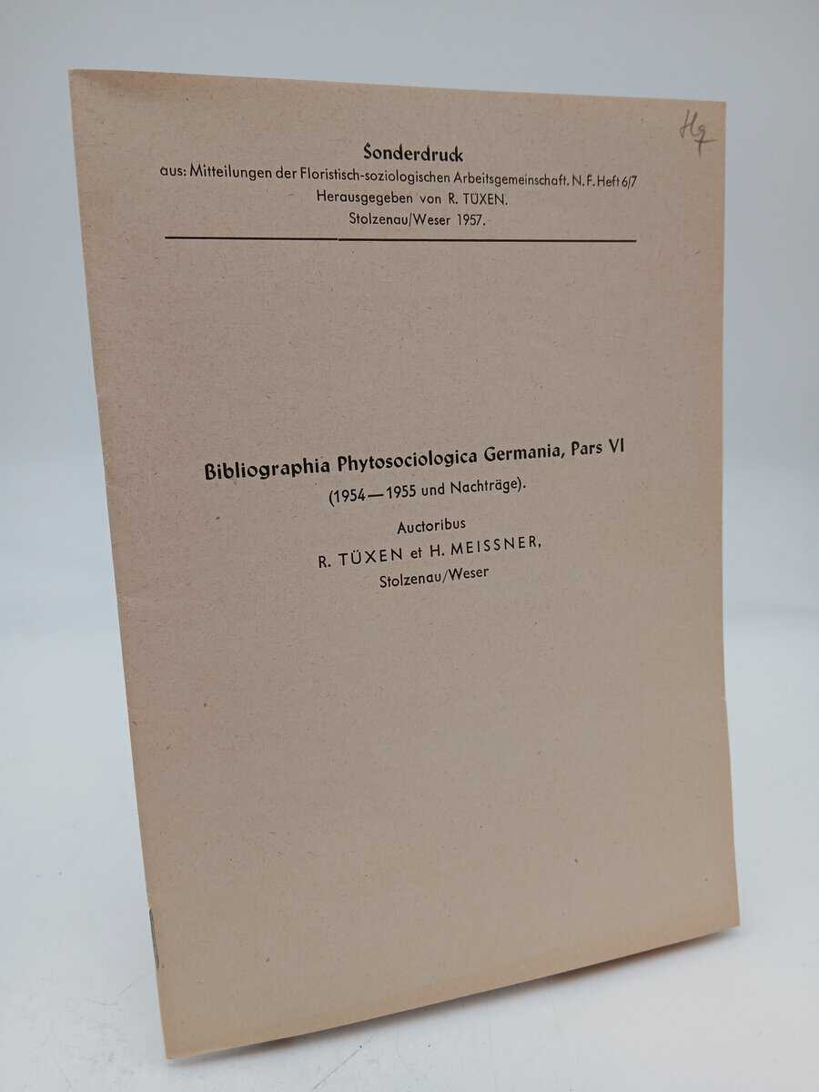 Tüxen, R. ; Meissner, H. : Bibliographia Phytosociologica Germania, Pars VI.