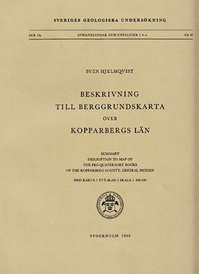 Sven Hjelmqvist : Beskrivning till berggrundskarta