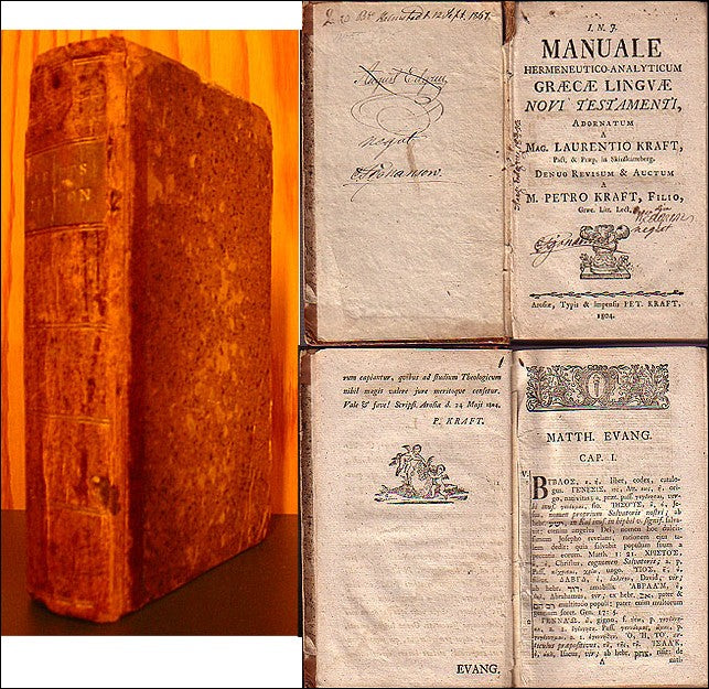 Laurentio Kraft : Manuale Hermeneutico-Analyticum Graecae Lingvae Novi Testamenti