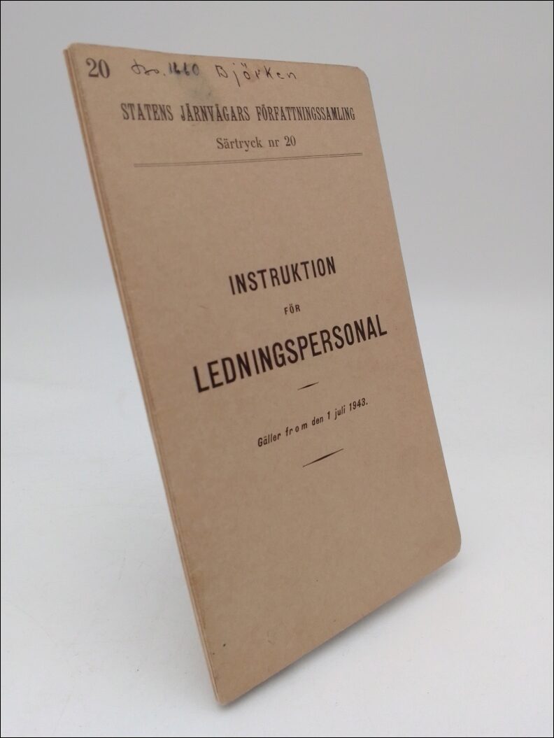 Statens Järnvägars Författningssamling : Instruktion