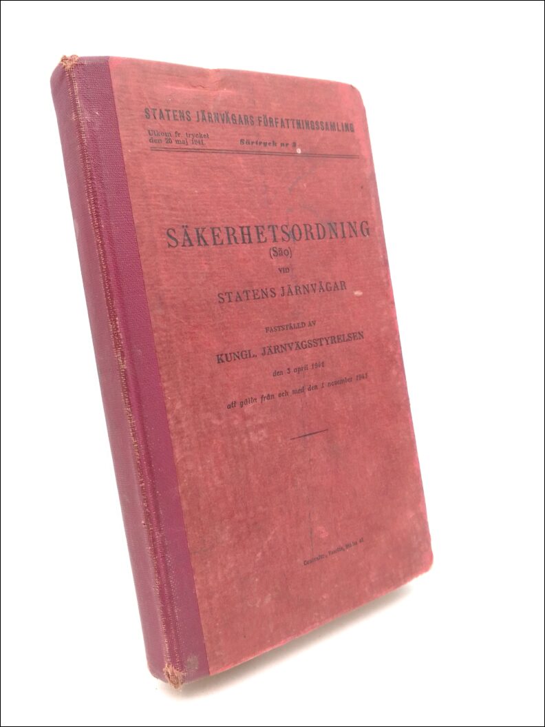 Statens Järnvägars Författningssamling : Säkerhetsordning