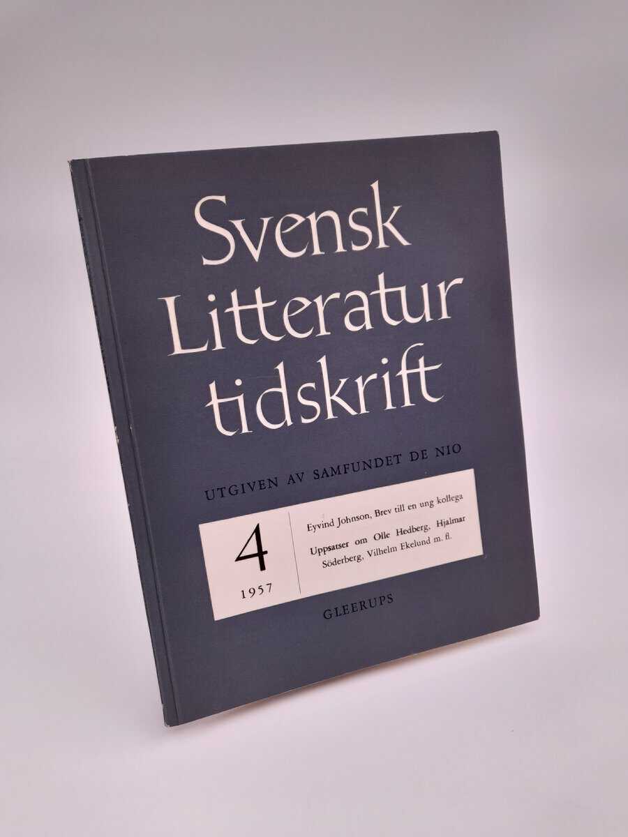 Svensk litteraturtidskrift : 1957/4