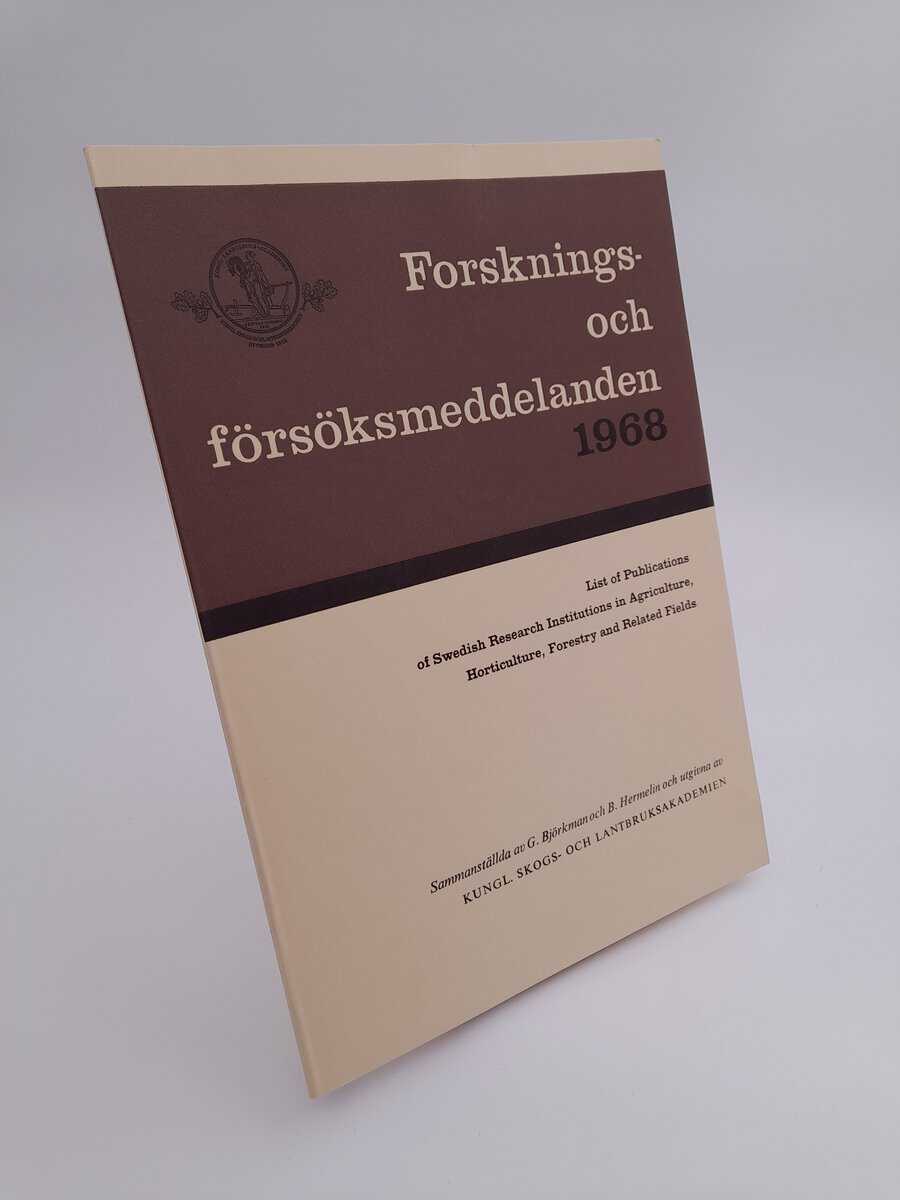 Forsknings- och föreningsmeddelanden : 1968