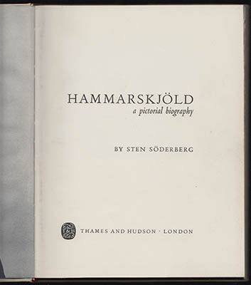 Sten Söderberg : Hammarskjöld