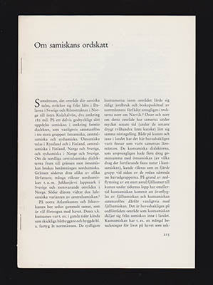 Nils Erik Hansegård : Om samiskans ordskatt