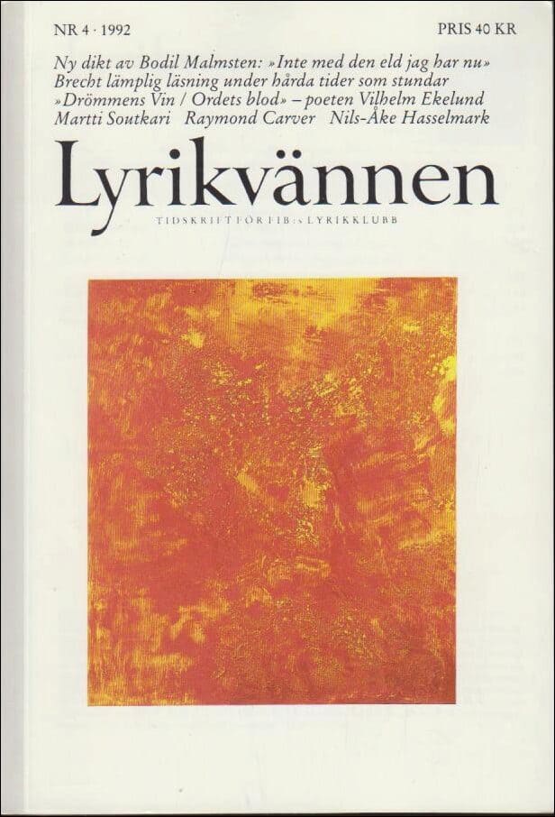 Lyrikvännen : 1992 / 4