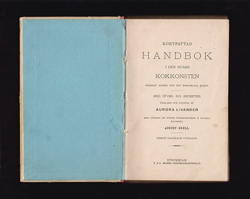 Aurora Livander : Kortfattad handbok i den nyare Kokkonsten