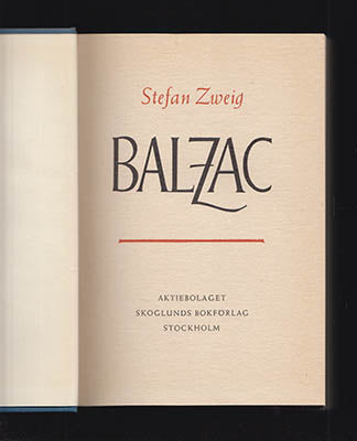 Stefan Zweig : Balzac