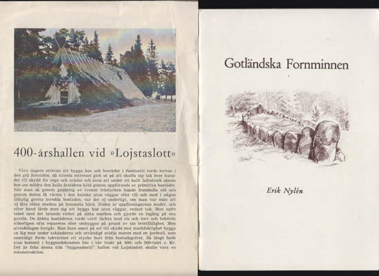 Erik Nylén : Gotländska fornminnen