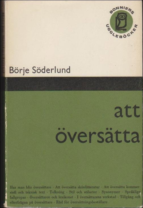 Börje Söderlund : Att översätta