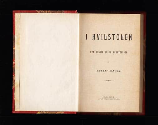 Gustaf Janson : I hvilstolen