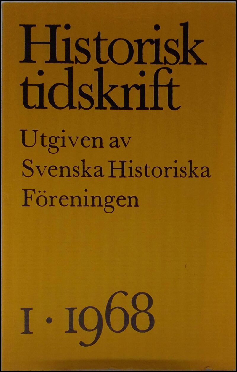 Historisk tidskrift : 1968 / 1