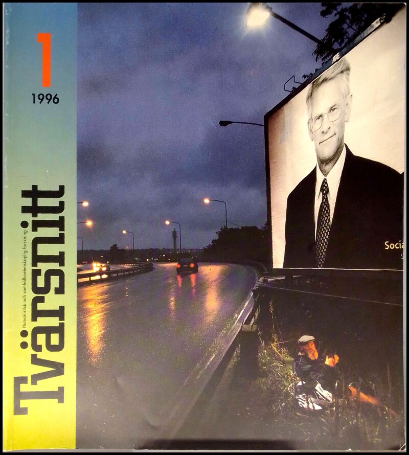 Tvärsnitt : humanistisk och samhällsvetenskaplig forskning : 1996 / 1