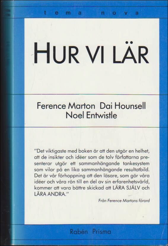 Marton, Ference ; Hounsell, Dai ; Entwistle, Noel : Hur vi lär