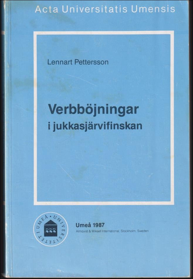 Lennart Pettersson : Verbböjningar i jukkasjärvifinskan