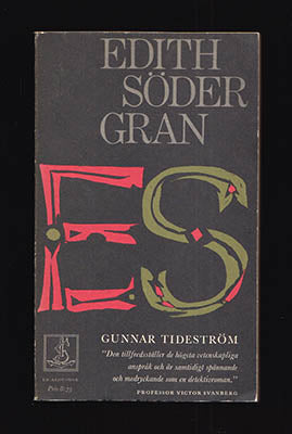 Gunnar Tideström : Edith Södergran